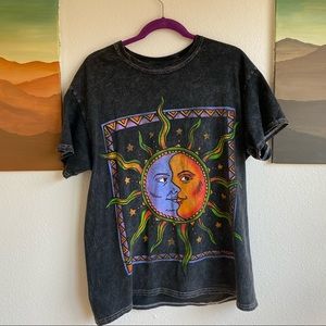 Large sun and moon t shirt